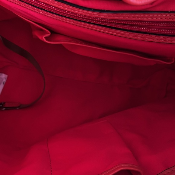 DOONEY AND BOURKE PEBBLE GRAIN ORANGE LOCK LOGO BAG - Picture 7 of 11